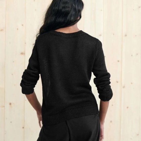 Jenni Kayne 100% Linen Loose Knit Crew Neck Sweater XS - Picture 2 of 8